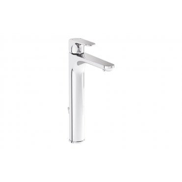 VitrA Root Round Tall Basin Mixer with Waste Lever