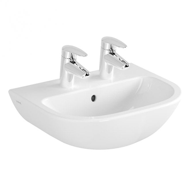 Vitra  S20 450x350mm 2 Tap Holes, Basin Only, White