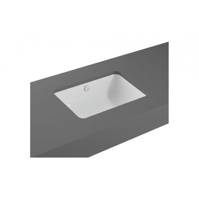 Vitra  S20 550x370mm 0 Tap Holes, Undercounter Basin, White