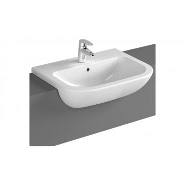 VitrA S20 550x445mm, Semi Recessed Basin, White ( 1 or 2 Tap Holes)