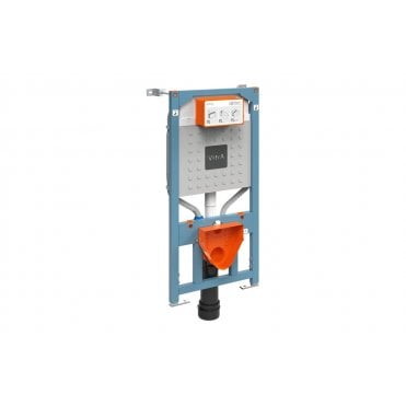 VitrA V-Fix Prime Wall Hung WC Frame and 12cm 3/6L Cistern (Floor/Wall Fix  Electric and Water Connection)