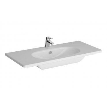 VitrA Zentrum 1005x470mm 1 Tap Hole, Vanity Basin with Overflow, White