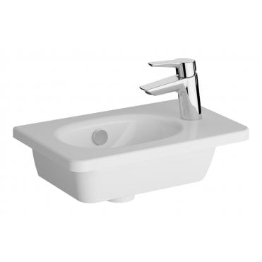 VitrA Zentrum 450x290mm 1 Tap Hole, Vanity Basin with Overflow, White