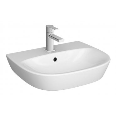 VitrA Zentrum 545x450mm 1 Tap Hole, Basin with Overflow, White