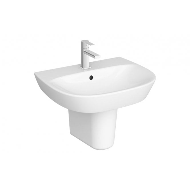 Vitra  Zentrum 595x480mm 1 Tap Hole, Basin with Overflow, White