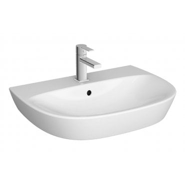 VitrA Zentrum 645x480mm 1 Tap Hole, Basin with Overflow, White