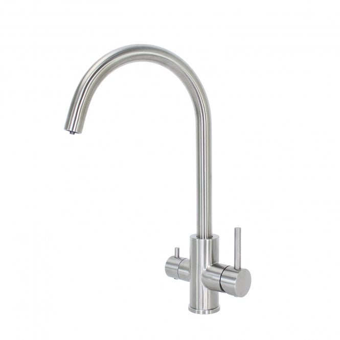 Wash Water 3in1 Round Neck Kitchen Tap c/w C30 Water Filter (Choose Finish)